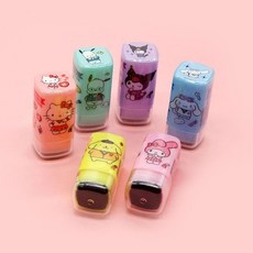 산리오 다꾸 만년 스탬프 도장 헬로키티 6종 1세트 쿠로미 시나모롤 키티 마이멜로디, 6종세트