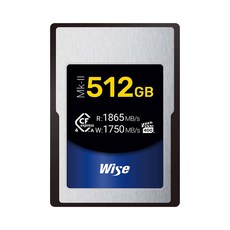 Wise CFexpress 4.0 Type A 記憶卡 256GB/512GB/1TB 讀取 1865MB/s 寫入 1750MB/s, 1個, 512GB, 512GB