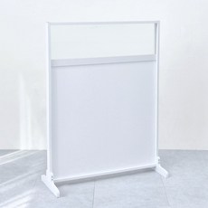카미코코 공간 분리 가벽 가림막 스탠드 유리 파티션 1200x1500, 화이트