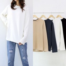 마미누리밍크털 기본 라운드티 기모티셔츠 루즈핏 빅사이즈 겨울 임부복 177027