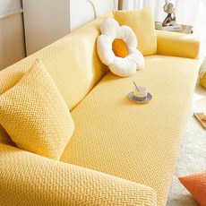 에오시나 사계절 쇼파커버 쫀쫀 1~6인용 소파패드, 버터 옐로우, 1개