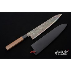 和欣行 現貨 馬場刃物 景清 ZA - 18 黑染 和牛刀 (210MM / 240MM), 1個, 210MM送絨布刀套