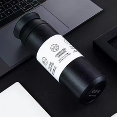 Ait 휴대용 스테인리스 포털 텀블러, 2개, 500ml, 블랙