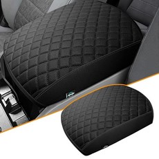 GAWAF 센터 콘솔 커버 2009-2015 파일럿용 편안한 팔걸이 프로텍터 맞춤형 자동차 액세서리 잘 만들어진 PVC 가죽 뚜껑 파일럿용 (블랙), for 2009-2015 Pilot, Black