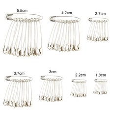 KRABALL 100Pcs 안전 핀 의류 위치 표시를위한 스테인레스 스틸 및 보석 액세서리 도구 만들기, 01 XXS, 42mm