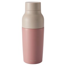 Reach Will 魔法瓶 不鏽鋼真空底座馬克杯瓶保溫保冷隨行杯, 1個, 380ml, 深粉紅色