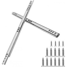 1쌍 13.5인치 소프트 클로즈 서랍 슬라이드 금속 볼 베어링 서랍 레일 캐비닛 서랍 양방향 슬라이드 트랙 레일 설치 나사 포함