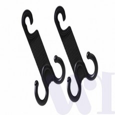 차량용 헤드후크 2P 세트 차량용옷걸이 차량후크 헤드레스트걸이 차량정리 차량용후크, 상세페이지 참조, 1개