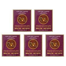 콘삭 페이퍼 필터 헤이즐넛향 커피, 7g, 10개입, 5개