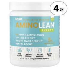 RSP 뉴트리션 아미노린 에너지 파인애플 코코넛 RSP Nutrition AminoLean® Energy Pineapple Coconut 225g, 4개