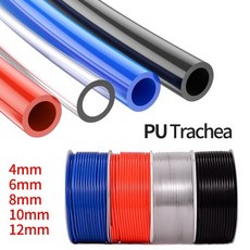 10/20/50/100 미터 공압 튜브 파이프 1/4 "OD 파란색 공기 압축기 물 유체 전송 용 PU 라인 호스 10 39.4ft, 13 8x5 Transparent, 02 10 Meter