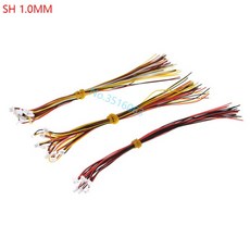 호환 10Pcs 1.0 1.25 2.0 2.54 Sh/Jst/Zh/Ph/Xh 암 플러그 커넥터 (와이어 2/3/4/5/6/7/8/P 핀 포함), 10 10PCS 2P, 03 100MM, 03 JST 1.25MM