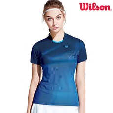 윌슨 여성 반팔티셔츠 3294 네이비 단체티 테니스복