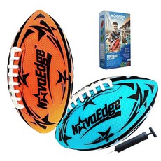NovaEdge Hydro Water Football 2팩 - 23.5cm(9.25인치) 방수 수영장 미식축구공 더블 레이스 어린이 청소년 및 성인용 경량 그립 볼 해변, [ 1818416 ] 노바엣지 하이드로 워터 풋볼 2팩
