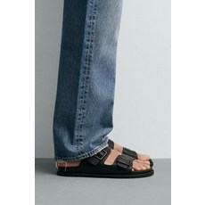 ZARA 자라 더블 스트랩 샌들 - 블랙 RAT490 HQJ912