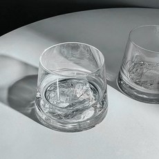 日式富士山造型玻璃杯 冰山水杯 茶杯 威士忌酒杯, 水晶富士山杯-透明,240ml, 1個