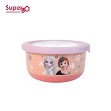 SuperBO 不鏽鋼隔熱碗 兒童卡通隔熱碗 雙層不鏽鋼碗 寶寶碗 學習碗 兒童餐具, 1個, 700m(冰雪奇緣), 粉紅色