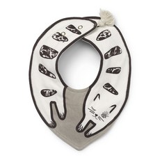 桃園出貨口水巾 夏季薄款嬰兒三角巾 防水圍兜 嬰兒口水巾紗布毛巾兒童小方巾純棉 口水巾嬰兒全棉360吸水圍嘴非防水新, 貓咪, 1個