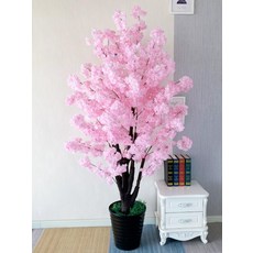 매화 인조나무 조경 인테리어 벚꽃 카페 분홍색 장식, 2.0m 구룡 복숭아꽃 핑크 포함