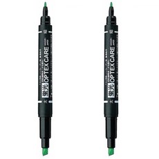 제브라 옵텍스 케어 형광펜 WKCR1 + 사은품(모닝 3색), 2개, 그린(G)