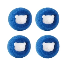 재사용 양모 세탁 공 애완 동물 털 제거기 스티커 고양이 린트 캐처, 05 4pcs blue