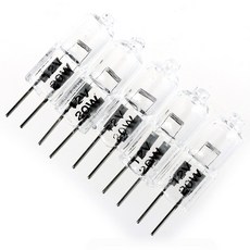 5 x G4 20W 12V 투명 할로겐 캡슐 램프 라이트 전구, G4, 따뜻한 흰색