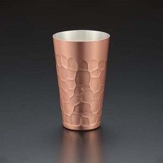 TSUCHI 日本燕三条製 鎚目純銅啤酒杯 450ml 玫瑰金霧面, 1個