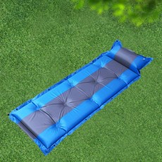 Tiger Pavilion 에어 쿠션 매트리스 싱글 보관백 포함, 블루+그레이