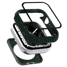 WA064 지모 애플워치 호환 풀커버 방수 케이스, 파인그린, 41mm