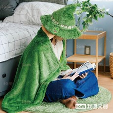 【MOOMIN】史力奇 連帽毛毯 日本 丸真