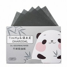 Timifly & 緹米芙 竹炭吸油面紙, 1個, 100個裝