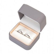 주얼리 하드 케이스 PU 형 머드 그레이 커플링 보관함 상자 보석상자 주얼리함