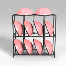밸런스볼 정리대 크로스핏 보관함 휘트니스 학원 용품, 1개, 검은색5단
