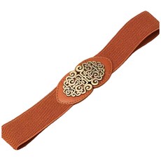 JIFU 鉅釜 韓式復古雕花彈力腰封
