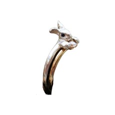 Adorable Rabbit Shaped With Sparkling Cubic Zirconia Stones compatible with Women Girls Cute Stacka, Blue, 1개