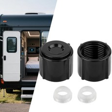 블랙 플라스틱 로우 포인트 배수 씰/캡 씰링 링 및 테프론 테이프 포함 RV 캠핑카 여행용 트레일러 1.3cm(1/2인치) 온수 및 냉수 라인과 호환 Pex 파이프/튜, 블랙 플라스틱 로우 포인트 배수 씰/캡, 씰링 링 및