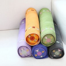 높이조절 경추받침 메밀 둥근 낮잠 낮은 목디스크 편한 베개, 소_초록