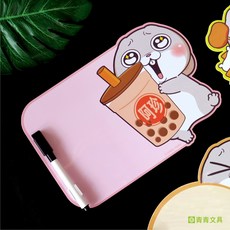 青青文具 CT-113 附筆留言貼-好想兔 塗鴉白板 卡通雙面可擦畫板 贈畫筆 兒童畫板 畫板 留言板 繪圖板 繪畫, 鹽酥雞