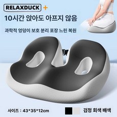 바른자세방석 꼬리뼈 골반 점액낭염 좌골 힙시트 네이비블루, 진회색