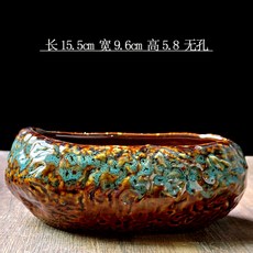 無孔水仙花盆 銅錢草睡蓮碗蓮家用大號水養植物陶瓷盆, 無孔 單個雨花石