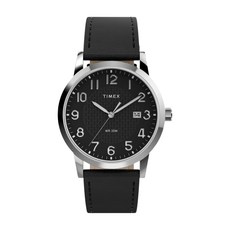 TIMEX 天美時 Main Street 簡約 日期窗 皮革錶帶腕錶