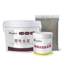 【樂客LogFun】彈性水泥 防水耐候高彈性 10平方公尺套組 5.4kg (限宅配), 1個, 10平方公尺套組 5.4kg（限宅配）