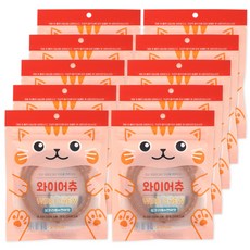 캣츠모리 고양이 껌 간식 와이어츄 실꼬리돔&연어맛, 15g, 10개