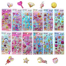 3D [정규품] 글리터 샤카샤카 씰 다채로운 테마로 선택할 수 있는 풍부한