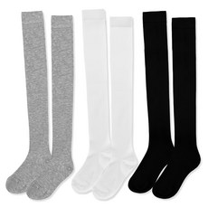 JUNI DAY素色過膝襪3雙組