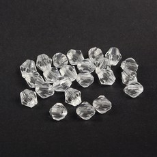 크리스탈 비즈 주판알 6mm 8mm 10mm 마름모 비즈공예재료, A4727. 투명, 1세트