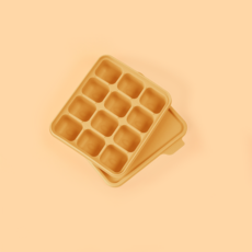 홍스마마 플래티넘 실리콘 이유식 큐브 이유식 준비물 얼음틀 아이스몰드 아이스 트레이 실리콘 몰드 마늘틀, 1개, 애쉬오렌지, 30ml