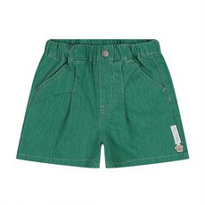 디즈니베이비 야탑NC점 얇고 보드라운 데님 소재의 유아 버뮤다핏 반바지입니다 ~ 쨍한 그린 컬러로 여름에 더 예쁘게~!