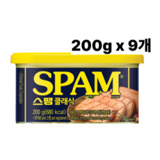 CJ 스팸 클래식, 200g, 9개