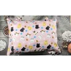 機車防撞枕頭部保護墊，防水布料，寶寶安全防護，可愛造型設計, 粉底貓咪, 1個